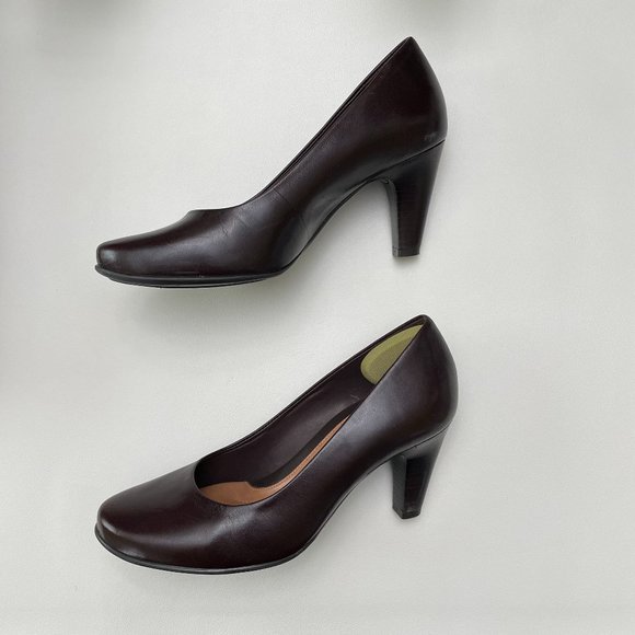 Nurture Round-toe heels Dark Brown Leather - Picture 1 of 3